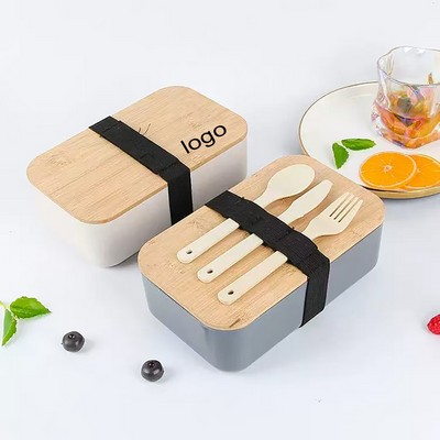 Divided Bento Box with Bamboo Lid