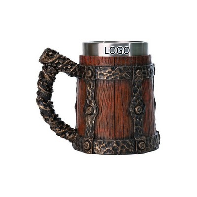 20 Oz Handmade Retro Style Barrel Beer Mug
