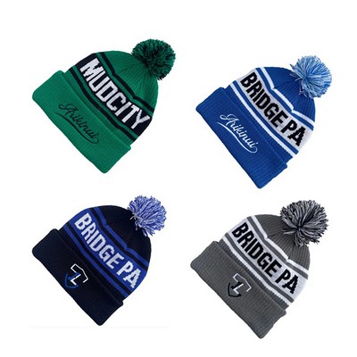 Knit Pom-Pom Beanies
