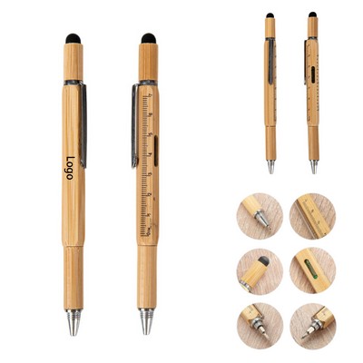 6 in 1 One Bamboo Tool Pen