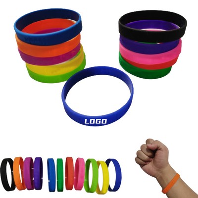 1/2" Wide Classic Silicone Wristband