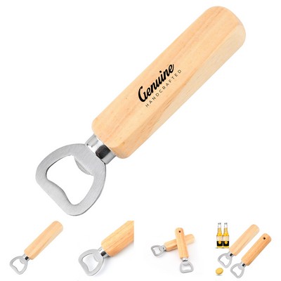Stainless Steel Wine Bottle Opener with Wooden Handle
