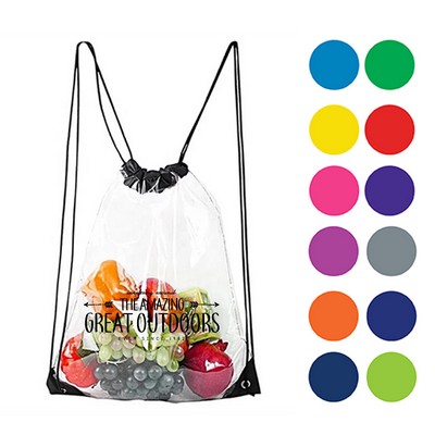 Clear Waterproof PVC Drawstring Backpack