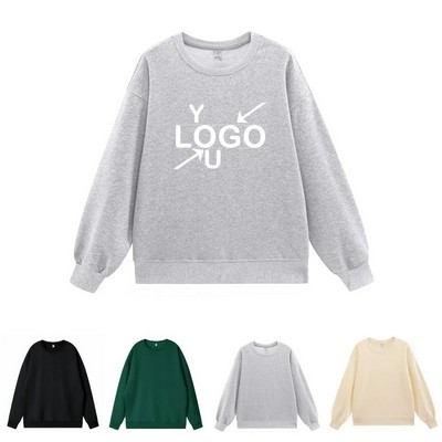 Polyester Crewneck Pullover Tops