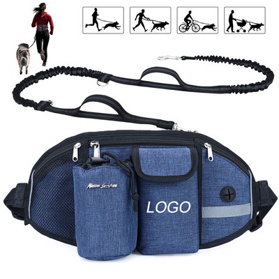 Outdoor Dog Waist Pack with Leash-14.9"x6.7"