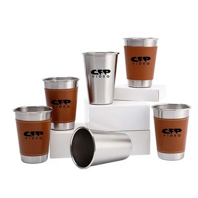 10 oz Stainless Steel Cups with PU Sleeve