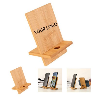 Laser Engraved Bamboo Mobile Phone Stand