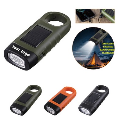 Hand-Crank Flashlight Power Bank