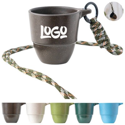 3oz Eco-friendly Coffee Grounds Cup w/ Lanyard