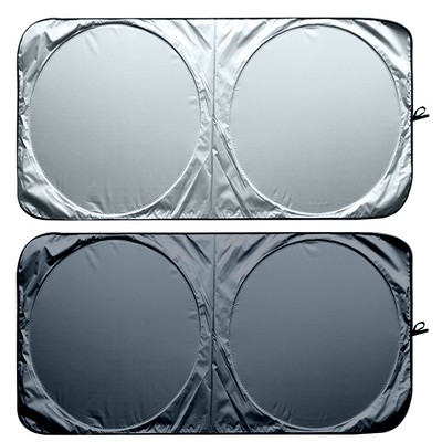 Collapsible Car Windshield Sunshade With Storage Pouch