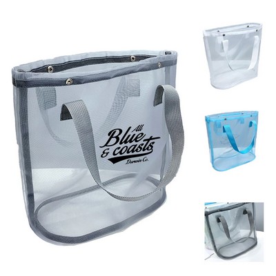 Breathable Mesh Transparent Nylon Beach Tote Bag