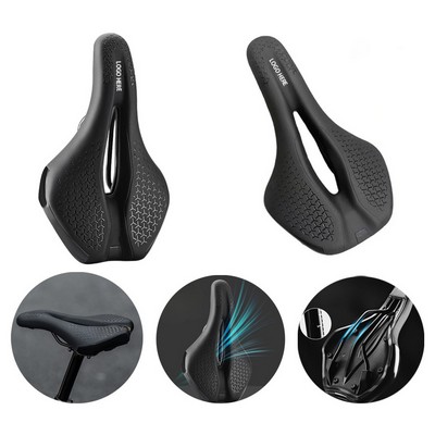 Hollow Breathable Shockproof Bike Saddle PU Leather Non-Slip Lightweight Road Cycling Seat