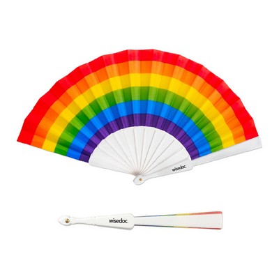Plastic Handle Folding Hand Fan