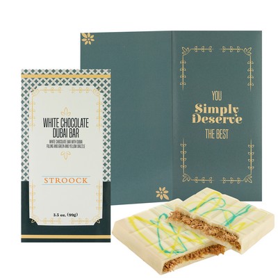 The Luxe Greeting Card Collection - White Chocolate Dubai Bar