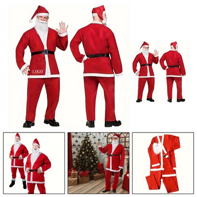 5-Piece Adult Santa Claus Costume Set