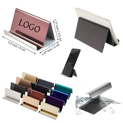 Stainless Steel Business Card Holder Name Card Display Stand