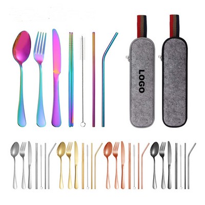 Portable Stainless Steel Flatware Set