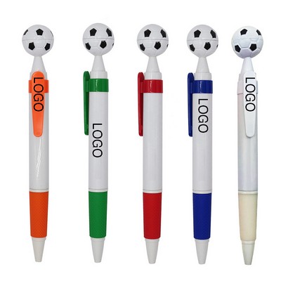 Retractable Soccer Ballpoint Pen Novelty Sports For School Party Club Solid With Grip