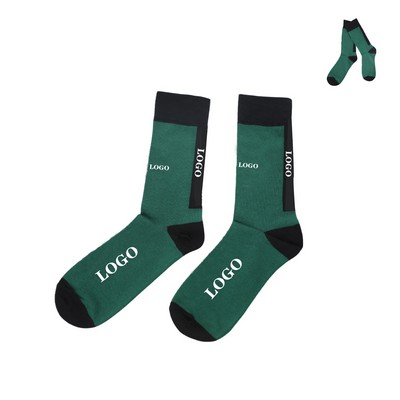 Jacquard Knit Cotton Dress Socks