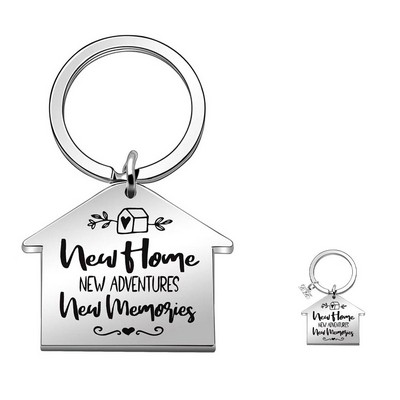 Stainless Steel New House Keychain