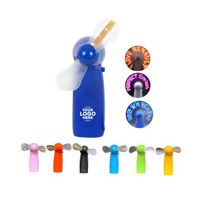Flashing LED Mini Light-Up Handheld Fan