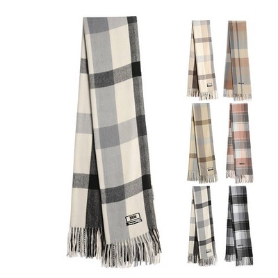 Winter Fashion Warm Plaid Scarf