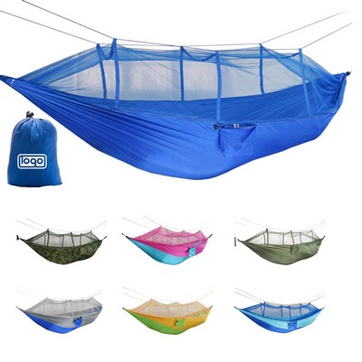 Nylon Camping Hammock w/ Mosquito Net