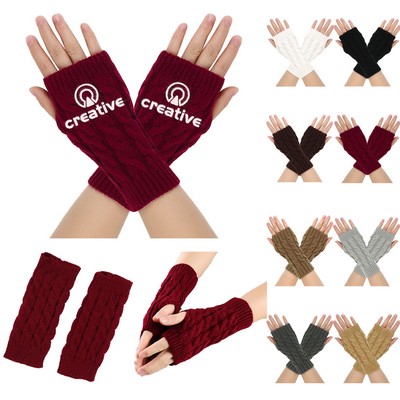 Winter Knit Fingerless Gloves