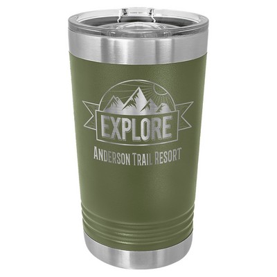 Polar Camel Olive Green 16 oz. Pint with Slider Lid