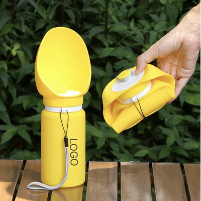 Pet Dog Travel Water Bottle Portable Foldable Outdoor Drinking Dispenser 550ml