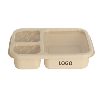 Wheat Straw Reusable Food Storage Container with Lid for School and Office