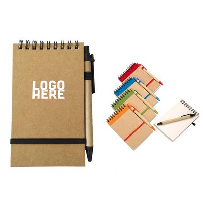 Compact Spiral Notebook w/Pen