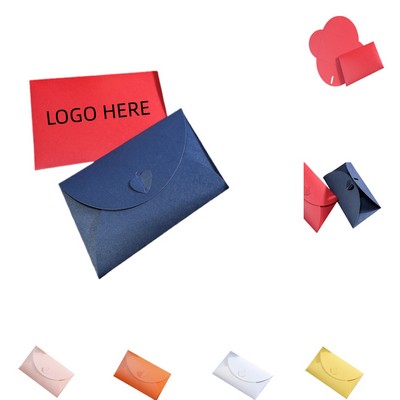 Heart Button Pearl Paper Envelope