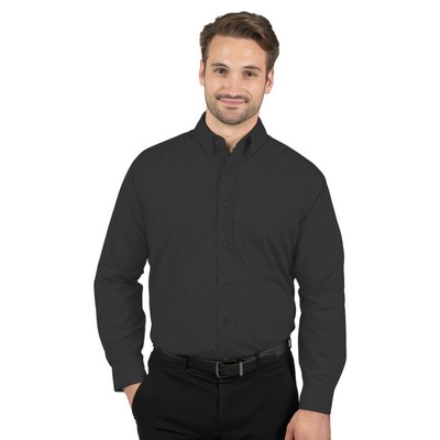 Blue Generation - Men's 1-Pocket Matching Buttons Poplin Shirt