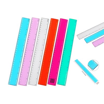 Colorful Plastic Assorted Measuring Tool 12" Straight Ruler