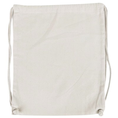 Blank Sports 7 oz Canvas Drawstring Bag | Travel Gym Hiking Event Cinch Natural (14x17)