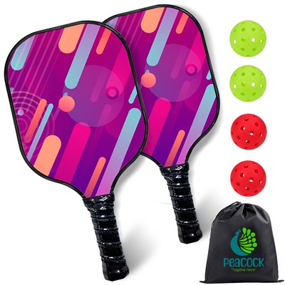 Fiberglass Pickleball Paddle Set With Nylon Bag
