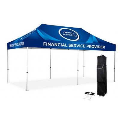 10' X 20' Hex Aluminum Frame Pop Up Tent Kit (Full-Bleed Dye Sublimation)