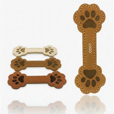 Dog Paw Magnetic Leather Bookmark Clip Books Journals