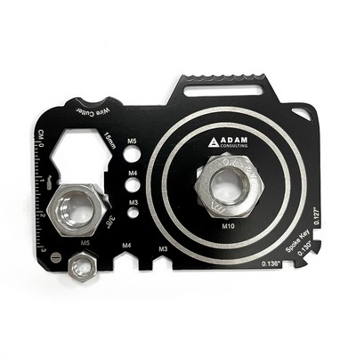 GearCard 21-in-1 Camera-Shaped Multi-Tool Card – Stainless Steel Wallet EDC Gadget