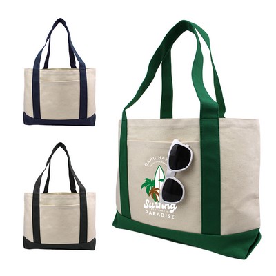 New! Large Canvas Cotton Boat Tote