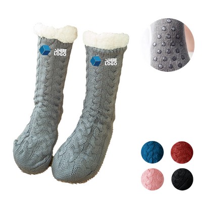 Fleece Non Slip Slipper Fuzzy Socks