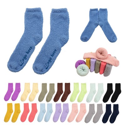 Custom Coral Fleece Winter Warm Sock