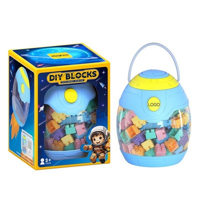 Macaron Color Changeable Particle Building Blocks Space Capsule Gift Set