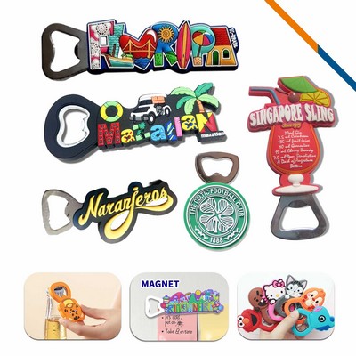 SipMag Custom PVC Fridge Magnet Bottle Opener