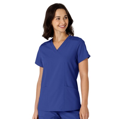 Wink - W123 - Women's Flex-n-Reach Side Panel V-Neck Top