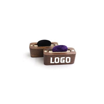 Wooden Guitar Pick Storage Box