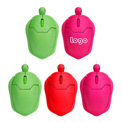 Turtle-Inspired Silicone Wired Mouse