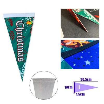 12" Customized Triangle Felt Pennants