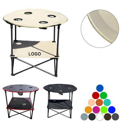 Foldable Camping Table with Cup Holders